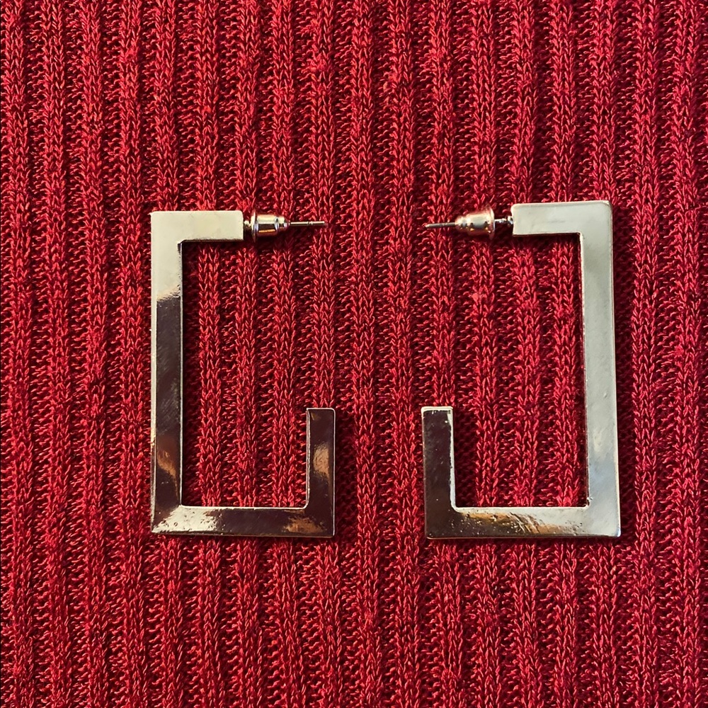 Geometric Silver Earrings